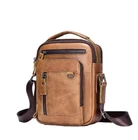 Men's Genuine Leather Crossbody Bag Practical Bag Stylish Brown