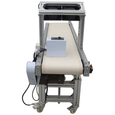 Heat Resistant Canvas Conveyor Belt 110V 59'' Length 11.8''Width Adjustable Height