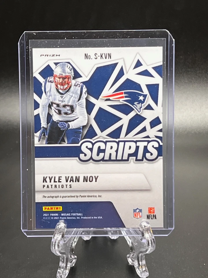2021 Mosaic Kyle Van Noy Silver Mosaic Prizm Scripts Auto # S-KVN FREE SHIPPING - Image 2 of 2