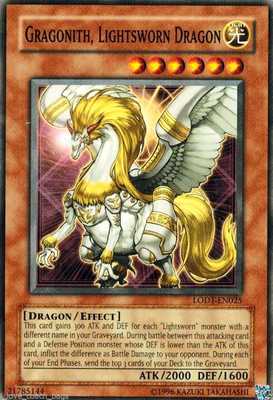 Gragonith, Lightsworn Dragon X 1 LODT Light of Destruction Yugioh