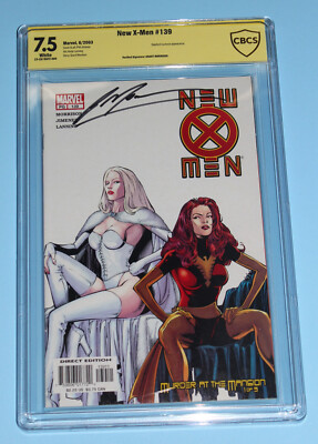 SIGNED by Grant Morrison! New X-Men 139 * CBCS 8.0 * Emma & Jean face off!