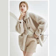 Wool Teddy Jacket / Fall Fluffy Coat For Women, Winter Coat, Women Coat