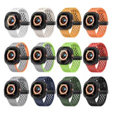 Silicone Sport Breathable Magnetic Clasp Band Strap For Samsung Watch Ultra 47mm