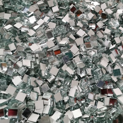 900g Spiegelmosaik 10x10x4 mm Mosaik-Spiegel ca. 1100 Stk- 1x1cm Spiegel-Mosaik