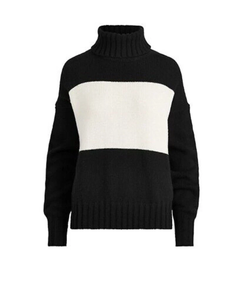 Women's black merino wool turtleneck cheap sweater