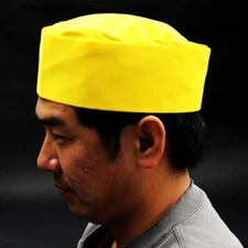 Japanese SUSHI Chef's Uniform Hat Blanche Yellow ITAMAE Cap Made in JAPAN