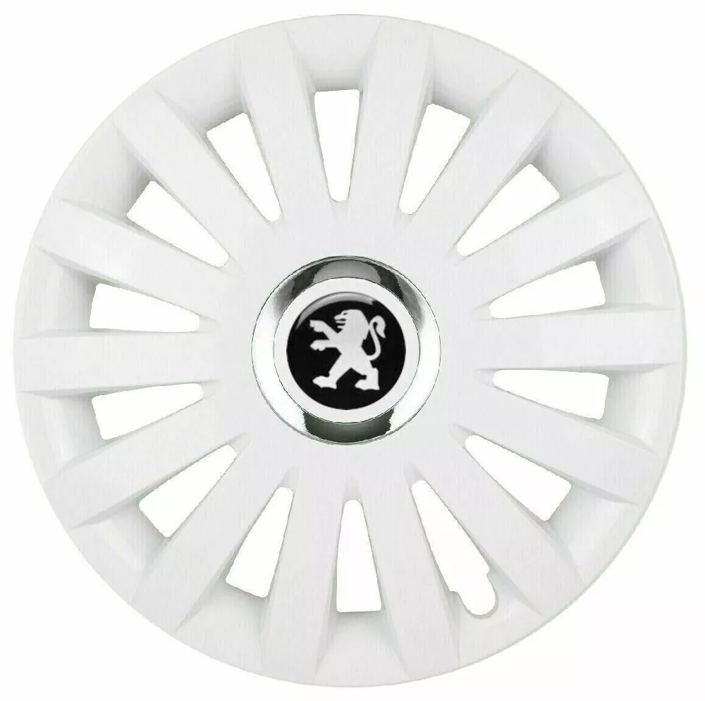 16 Wheel trims for Peugeot Partner Expert VAN 4x16 set of four WHITE