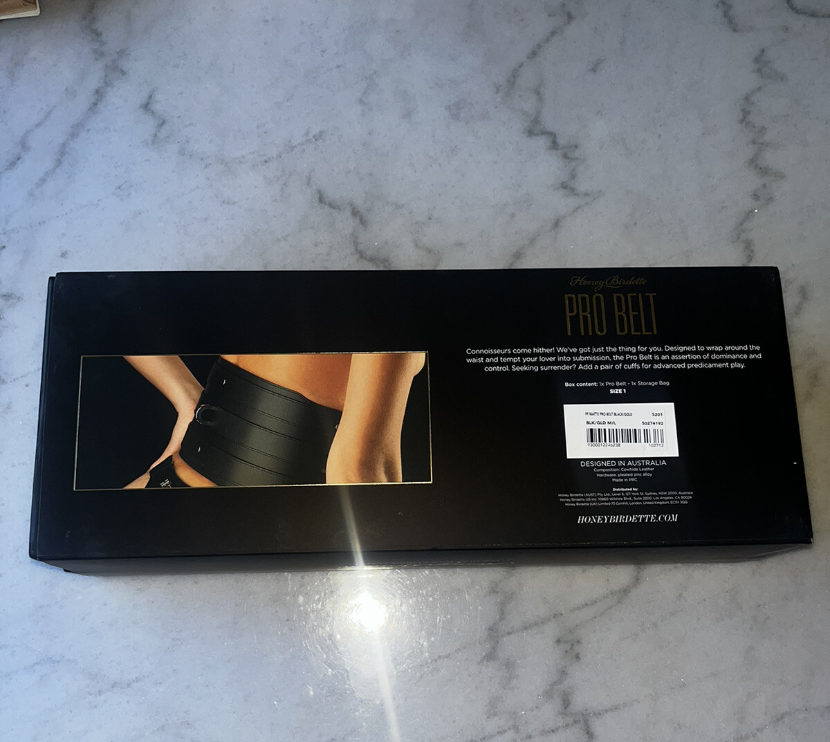 New Leather Honey birdette fashion pro belt Size M/L Black  display picture 1