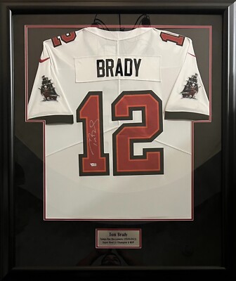Tom Brady signed framed authentic jersey NFL Tampa Bay Buccaneers
