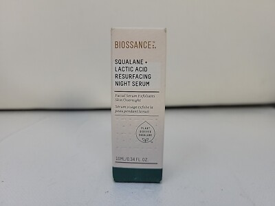 Brand NEW Biossance Squaline + 10% Lactic Acid Resurfacing Serum AUTHENTIC