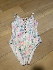 EUC Lilly Pulitzer Isle Lattice One-Piece Swimsuit- Sea to Shining Sea Size 12