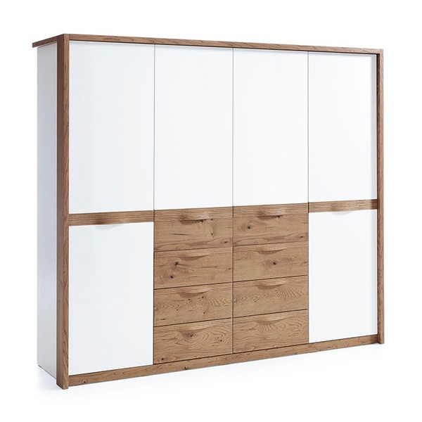 Klassische SchräNke Schrank Eckschrank Kleiderschrank Holzschrank - CM-4D-image