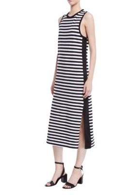 Rag & Bone Brit Dress Womens Dark Navy  & White Striped Side-Split SIZE S