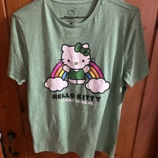 NWT! Hello Kitty Lucky to be Me Unisex Shirt Cotton Blend Size M- Quick Shipping