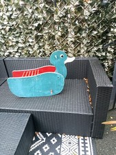 Old Vintage Painted French Carousel Duck Childs Toy - Fairground  2ft x 1'8"