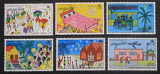 Anguilla 1976, Mi.232-237, Natale, segno di bambino, ** MNH