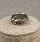 Thick Vintage Sterling Silver Italian Wedding Band Milor Italy 925 Size 10 Mens