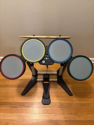 Harmonix 822149 Rock Band Drum Set Xbox 360 Wired w/ Foot Pedal Tested Works