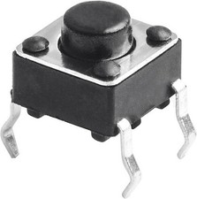 120 Pcs 6x6mm x 5mm Momentary Tactile Push Button Switch PCB 4 Pin DIP Black