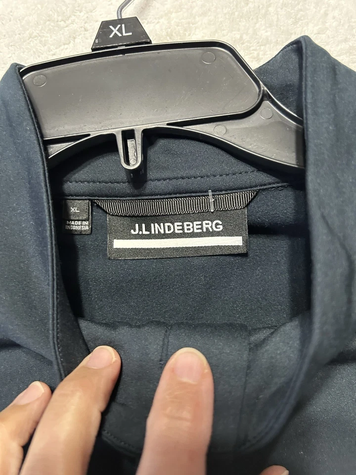 J.Lindeberg Lukas Cuarto Cremallera Capa Media Azul Marino Para Hombre XL (R1) Foto 3 de 4