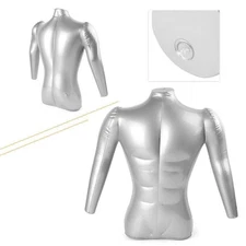 Fashion Man Half Body Arm Inflatable Mannequin Dummy Torso Model