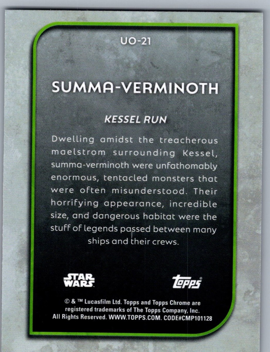 スターウォーズフルレア SUMMA-VERMINOTH - OUTER WORLD ODDITIES REF #UO-21 - 2025 Topps