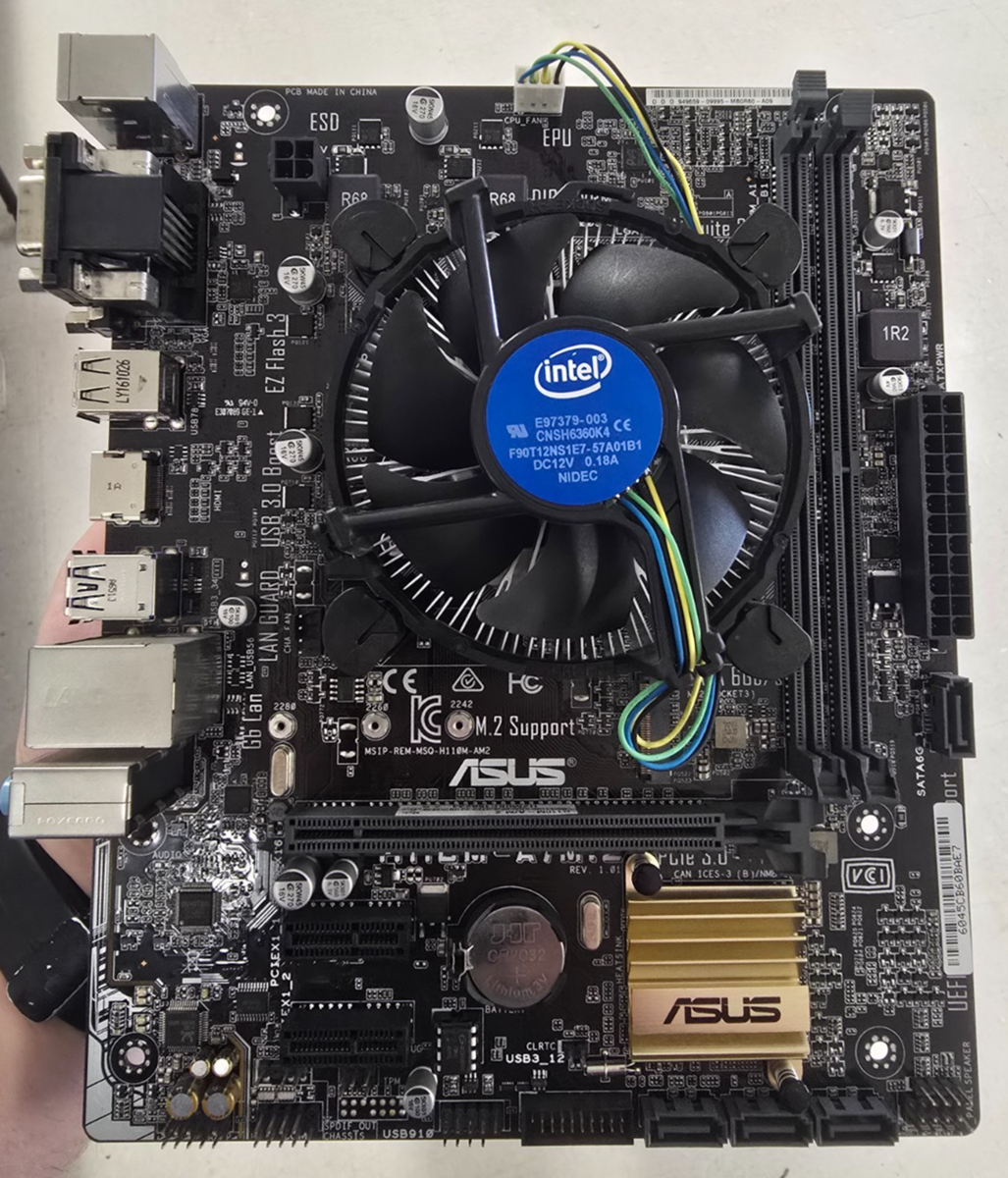 ASUS H110M A/M.2 Micro ATX motherboard with Intel Core i3 6100 CPU