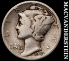1943 Silver Mercury Dime - Scarce  Better Date  No Reserve  #G8179