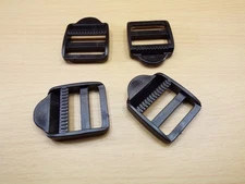 QTY4 LADDER LOCK 1" INCH STRAP TRI SLIDER ADJUST ABLE TENSION BUCKLE WEBBING