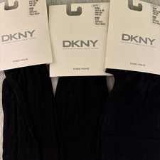 Vintage DKNY Black Knee Highs Pairs of 3