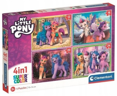 Clementoni My Little Pony 4in1 Puzzle - 72 Teile, Alter 3+
