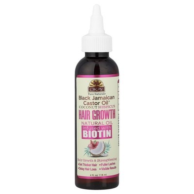 Black Jamaican Castor Oil , Coconut Hibiscus Hair Growth Natural Oil Infused