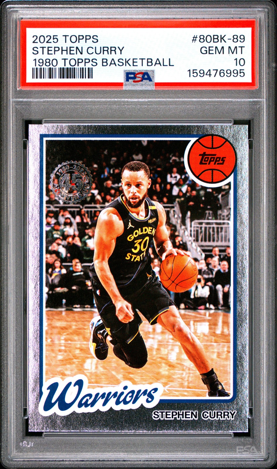 159476995 Stephen Curry 2025 Topps #80BK-89 1980-81 PSA 10 view 1