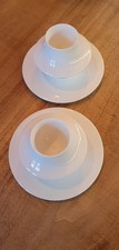 Set 2 tazzine caffè Alessi Supa Mocha con piattini in Bone China