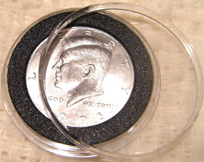 #ad #ad 10 Genuine Airtite Coin Capsule Holders w 30mm Black Rings for USA Half Dollars $12.95