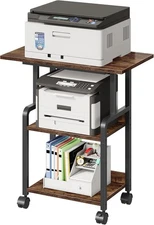 23.6-in Printer Stand with Storage, 3-Tier Printer Table for Home Office