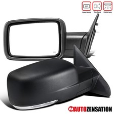 Fits 2009-2012 Dodge Ram 1500 Black Power Heated Mirrors Pair+LED Signal+Puddle