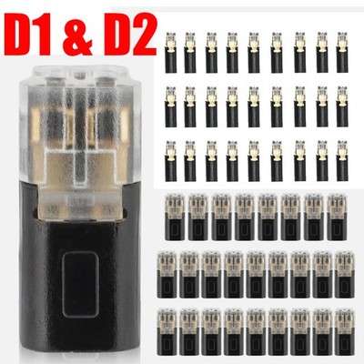 100 PCS Plug-In Quick Wire Connectors, Reusable Clamp Terminal Blocks for Cables