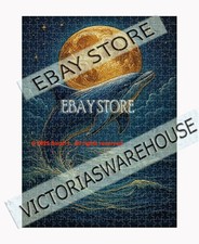 500 piece jigsaw puzzle Dolphin moonlit sea coastal