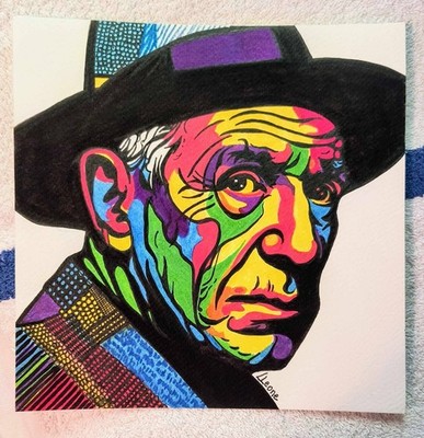 Pablo Picasso - Watercolor & Ink Painting