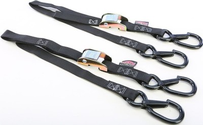 Powertye 22032-S Tie-Down Cam Sec Hook Watercra Water Craft 1''X3' Black Pair