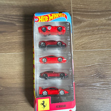 Hot Wheels Ferrari 5-Pack Lot Red Unopened Box Dino SF90 F40 12Cilindri
