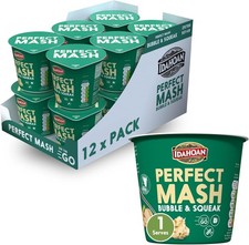 Idahoan Bubble and Squeak Mashed Potato Pots 12 x 55g - Dried Potato Mash Veget