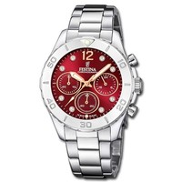 Festina Damenuhr Boyfriend F20603/2 Armbanduhr Edelstahl Silber UF20603/2