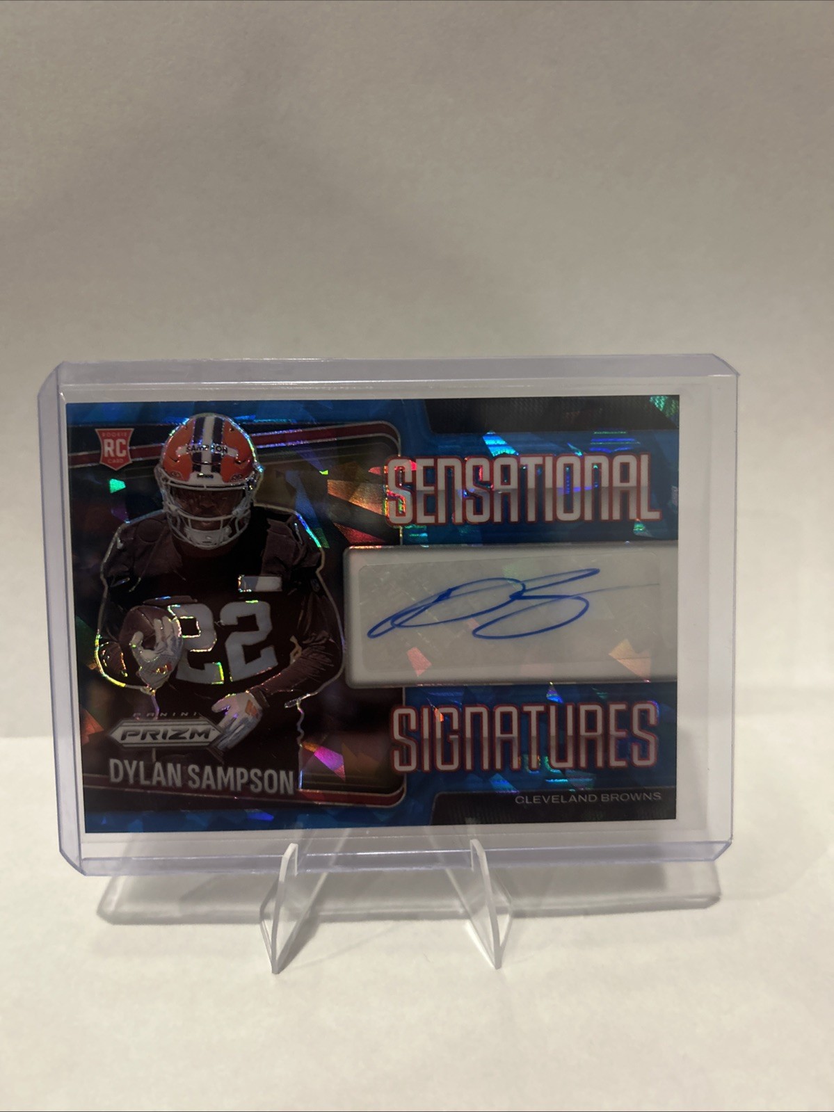 2025 Panini Prizm NFL Rookie Sensational Signatures Dylan Sampson Blue Ice /99