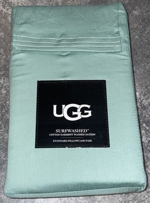 PAIR TWO New UGG SURFWASHED 100% Cotton Standard AGAVE Sham 26  x 20 