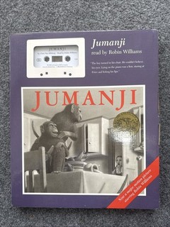 Vintage Classic Jumanji Book Read by Robin Williams With Audio Cassette Tested