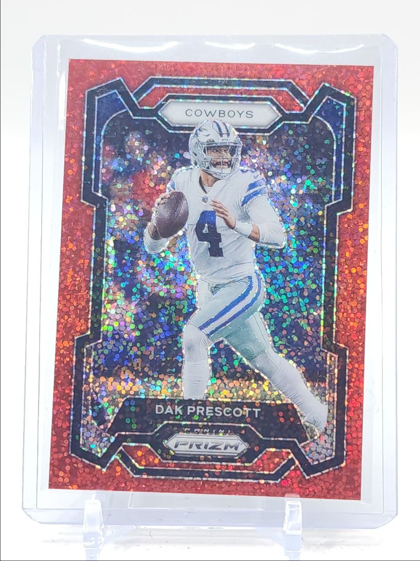 DAK PRESCOTT 2023 PANINI PRIZM FOOTBALL RED SPARKLE COWBOYS #73 Q3873