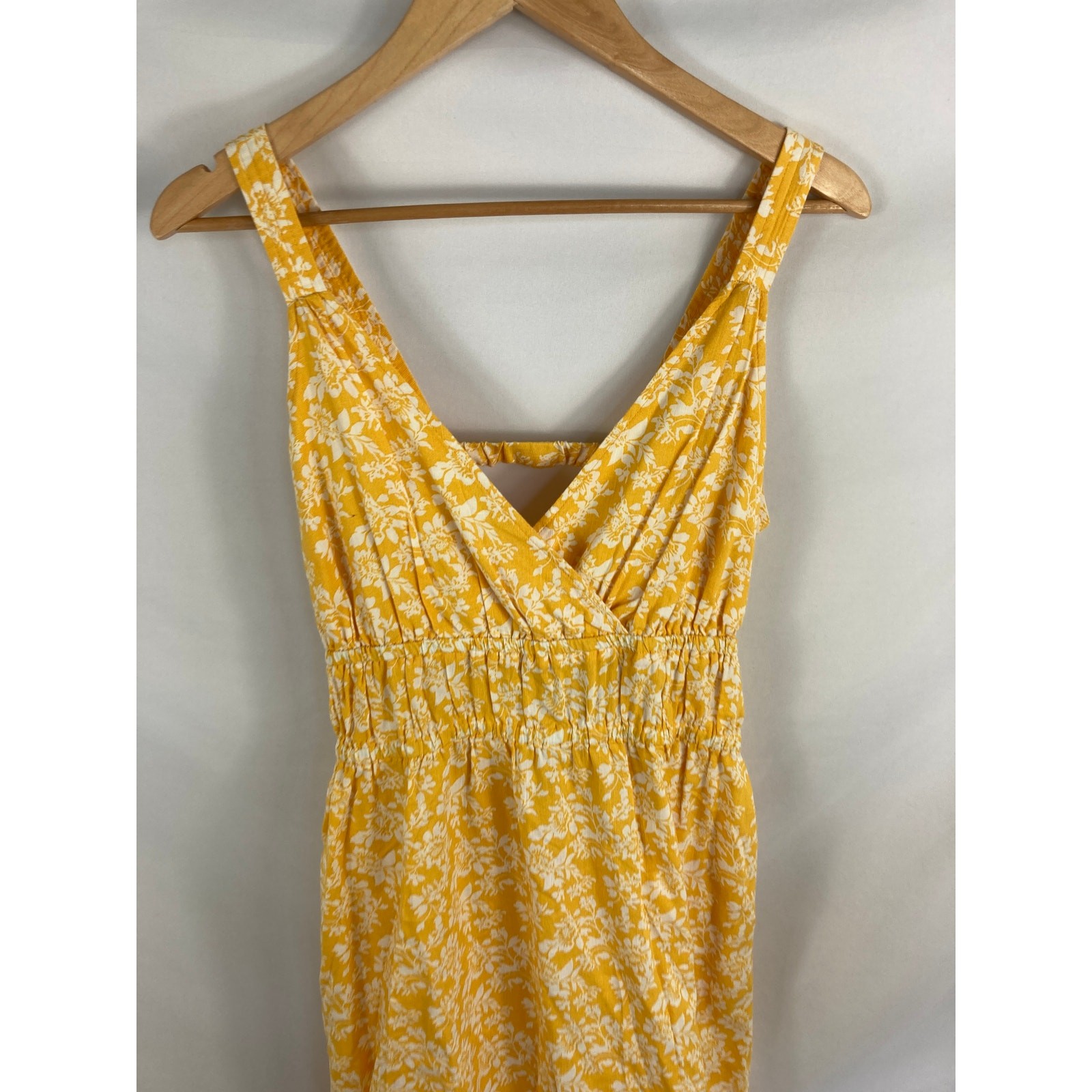 Universal Thread Floral Patterned Yellow V Neck S… - image 3