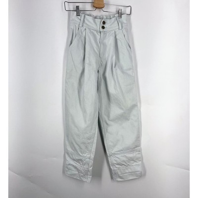 Apiece Apart Pleated Palazzo Pants High Rise Back Cuff Jeans Women Size 2